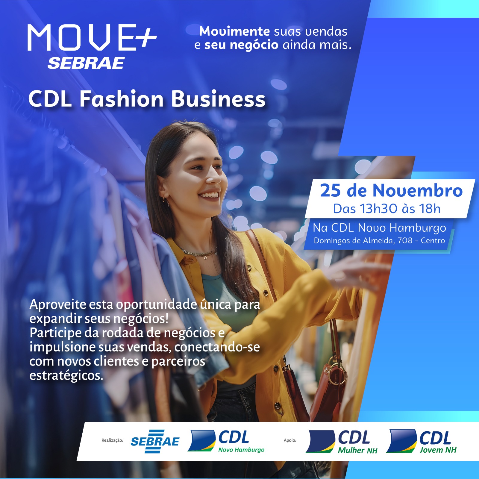 CDL-NH e Sebrae RS promovem evento para impulsionar negócios da moda